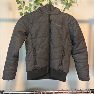NWOT Marmot Kids Hooded Puffer Jacket in Charcoal Gray